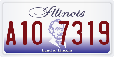 IL license plate A107319