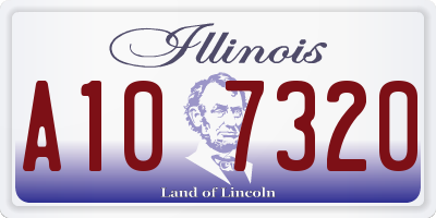IL license plate A107320