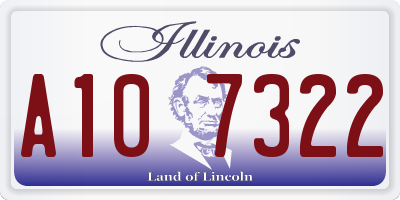IL license plate A107322