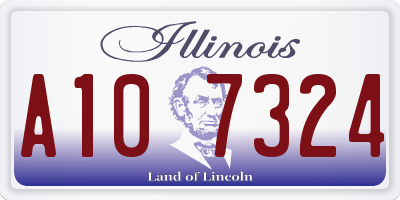 IL license plate A107324