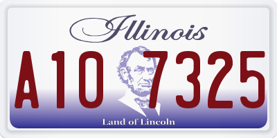 IL license plate A107325