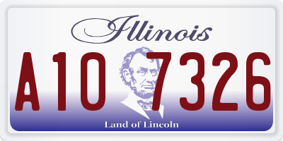 IL license plate A107326