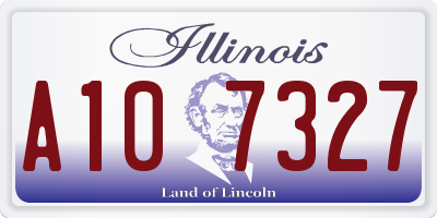 IL license plate A107327