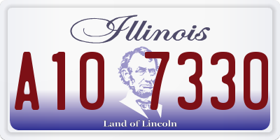 IL license plate A107330
