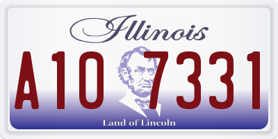 IL license plate A107331