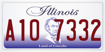 IL license plate A107332