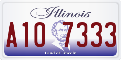 IL license plate A107333