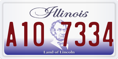 IL license plate A107334