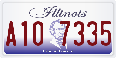 IL license plate A107335