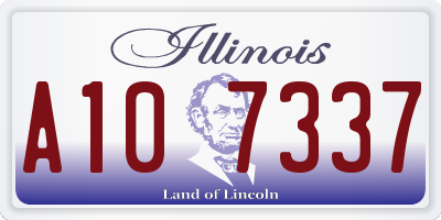 IL license plate A107337