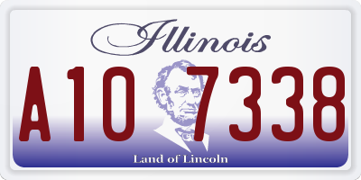 IL license plate A107338
