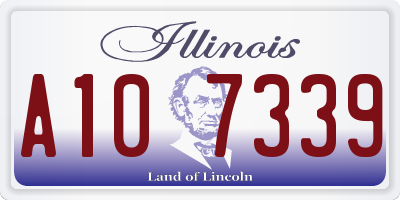 IL license plate A107339