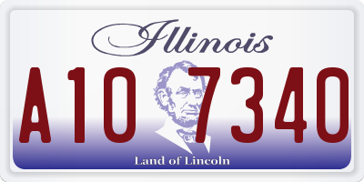 IL license plate A107340