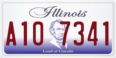 IL license plate A107341