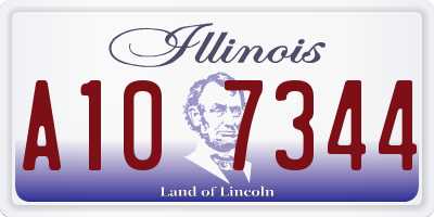 IL license plate A107344