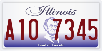 IL license plate A107345