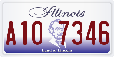 IL license plate A107346