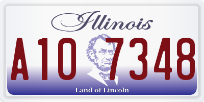 IL license plate A107348
