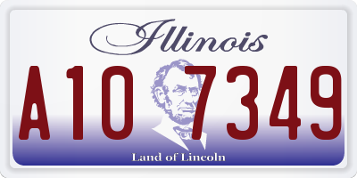 IL license plate A107349