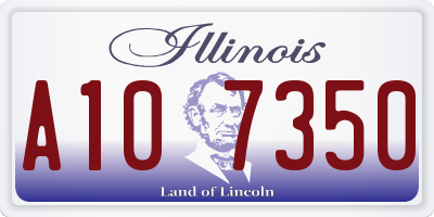 IL license plate A107350