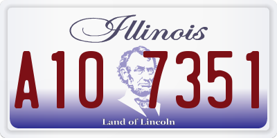IL license plate A107351