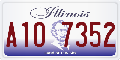 IL license plate A107352