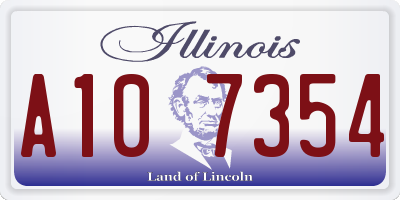 IL license plate A107354