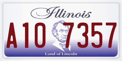 IL license plate A107357