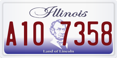 IL license plate A107358