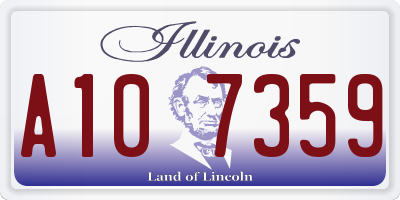 IL license plate A107359