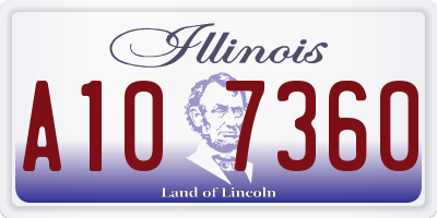 IL license plate A107360