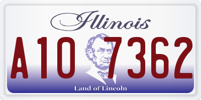 IL license plate A107362