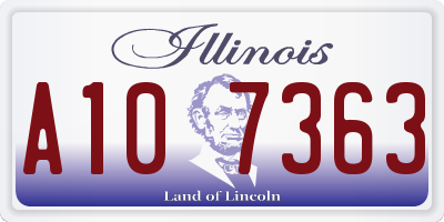 IL license plate A107363