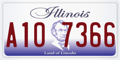 IL license plate A107366