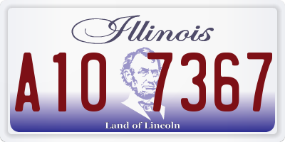 IL license plate A107367