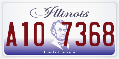 IL license plate A107368