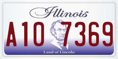 IL license plate A107369