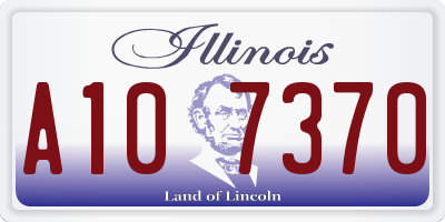 IL license plate A107370