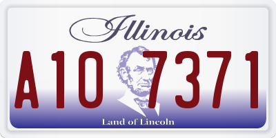IL license plate A107371