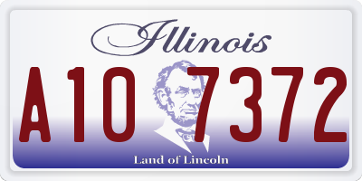 IL license plate A107372