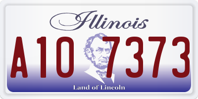 IL license plate A107373