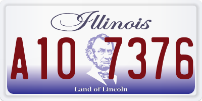 IL license plate A107376