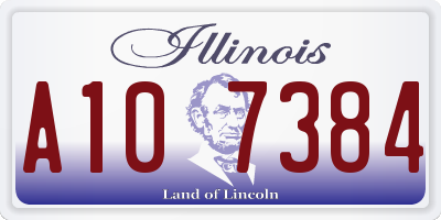 IL license plate A107384