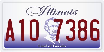 IL license plate A107386