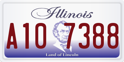 IL license plate A107388