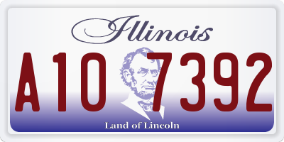 IL license plate A107392
