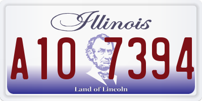 IL license plate A107394