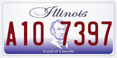 IL license plate A107397