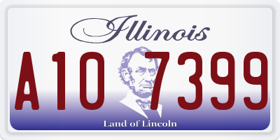 IL license plate A107399