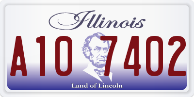 IL license plate A107402